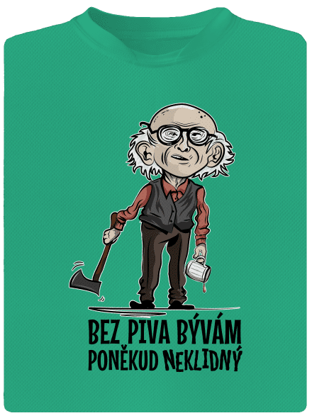 Neklidný bez piva pánske športové tričko Mint Mal