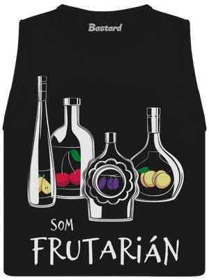 Frutarián dámske tielko voľné Black