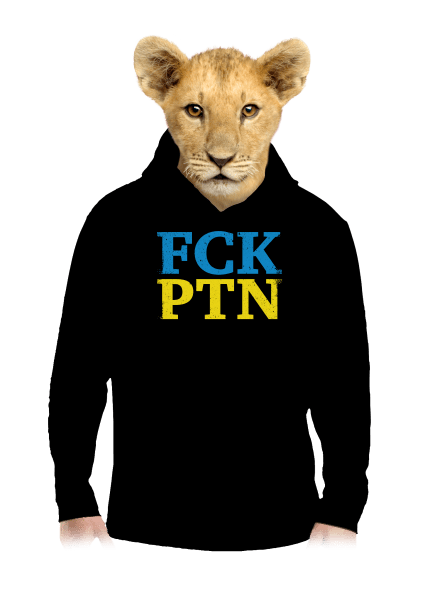 FCK PTN detská mikina klokanka Black