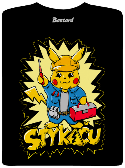 Stykaču pánske tričko Black
