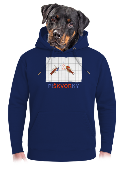 Škvorí piškvorky unisex mikina premium Navy
