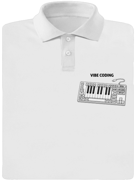 Vibe coding pánska polokošeľa White