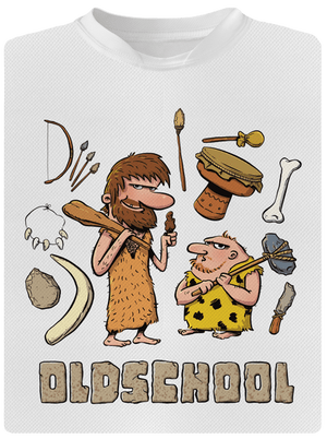 Oldschool pánske športové tričko White