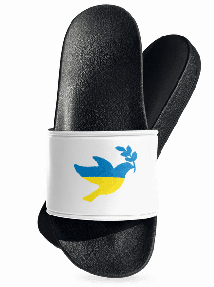 Ukrajina - Holubica obrys šľapky White