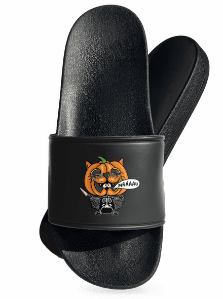 Halloweenská kočička šľapky Black
