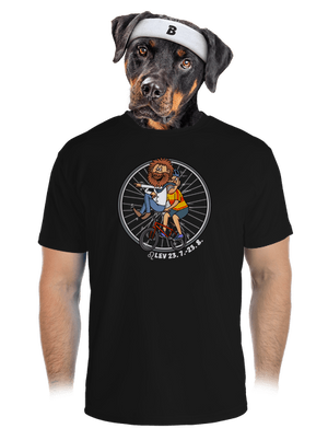 Cyklistický horoskop: Lev pánske športové tričko Black