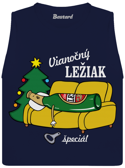 Vianočný ležiak dámske tielko voľné Navy