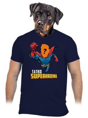 Tatko superhrdina pánske tričko Navy