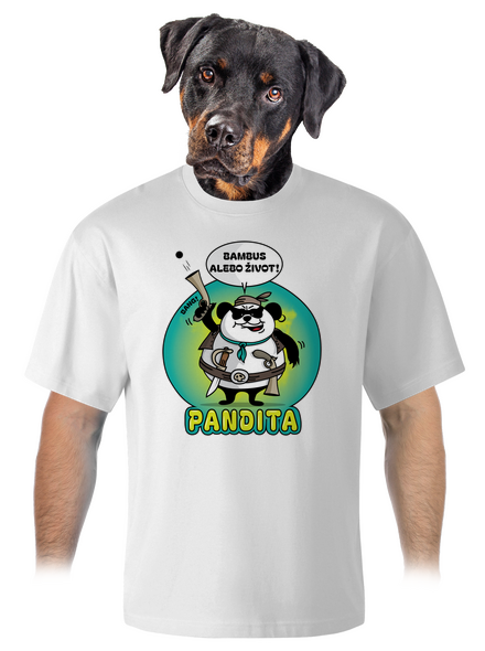 Pandita unisex tričko oversized White