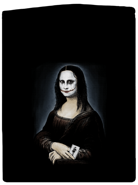 Mona Joker Lisa pánska mikina na zips Black