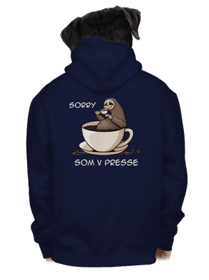 V presse pánska mikina na zips Navy