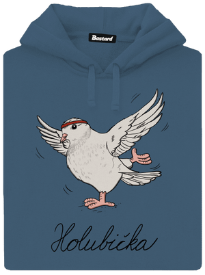 Holubička dámska mikina klokanka Denim