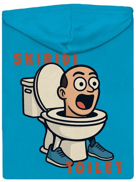 Skibidi Toilet dámska mikina na zips Blue Atol