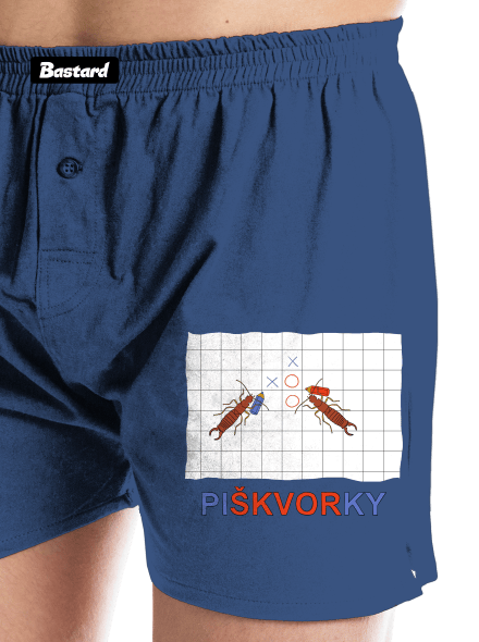 Škvorí piškvorky pánske trenky Blue