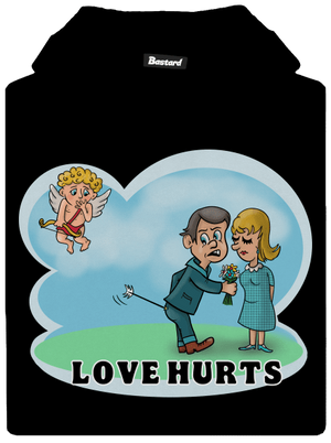 Love hurts detská mikina klokanka Black