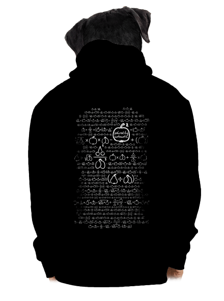 Matematik pánska mikina na zips Black
