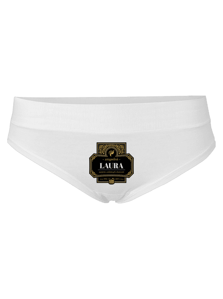 Alkoholová etiketa dámske nohavičky White