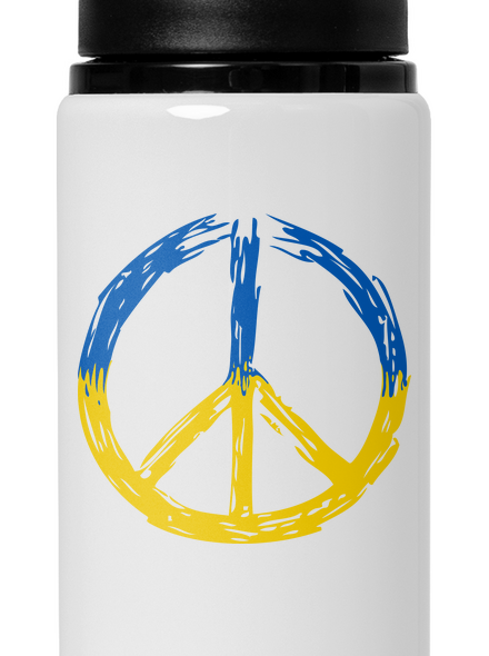 Ukrajina - Peace flaša na vodu White
