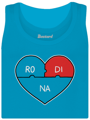 Rodinné puzzle dámske tielko klasické Blue Atol