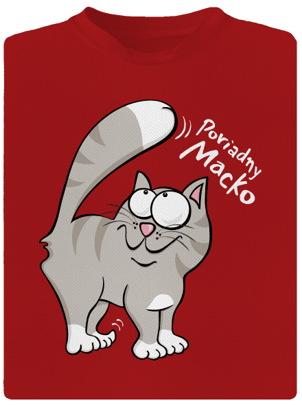 Macko a Micka pánske športové tričko Red Mal