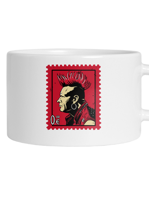 Známka punku hrnček makronka White