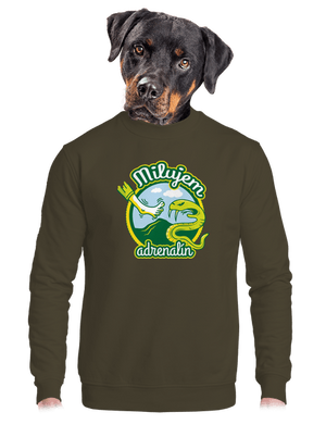 unisex mikina bez kapucne