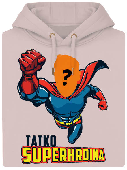 Tatko superhrdina unisex mikina premium Rose Chalk
