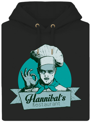 U Hannibala unisex mikina premium Dark Black