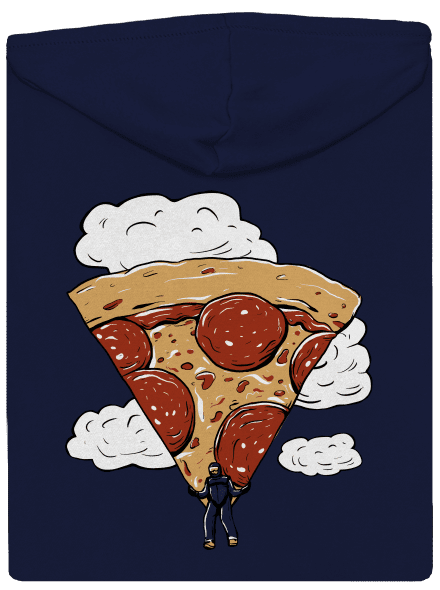 Pizzašutista pánska mikina na zips Navy