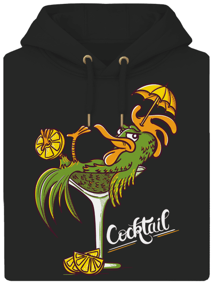 Cocktail unisex mikina premium Dark Black