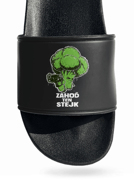 Zahoď ten stejk šľapky Black