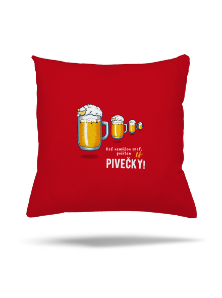 Pivečka vankúš Red