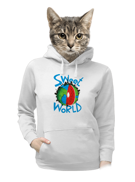 Sweet World dámska mikina klokanka White