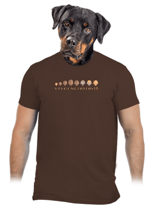 Vývoj nezastavíš pánske tričko Brown
