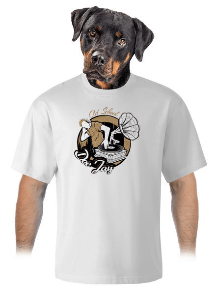 Old school DJ unisex tričko oversized White