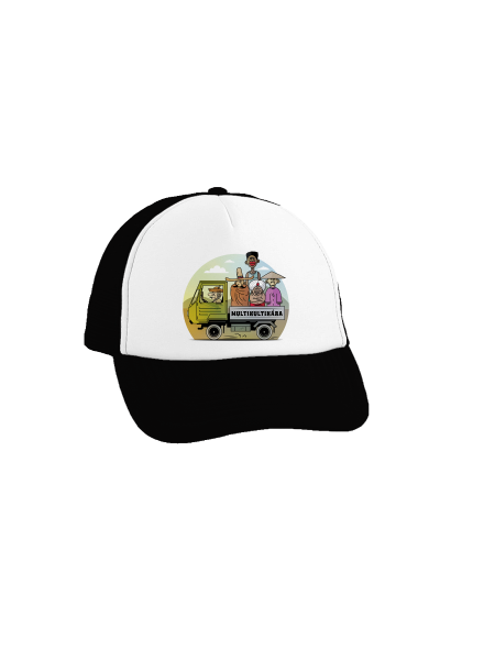 Multikultikára šiltovka truckerka Black cap