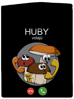 Huby volajú pánska mikina na zips Black