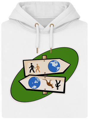 Diaľkový pochod unisex mikina premium Snowwhite