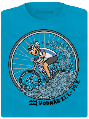 Cyklistický horoskop: Vodnár dámske športové tričko Blue Atol
