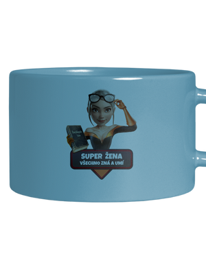 Super mama hrnček makronka Blue Macaron