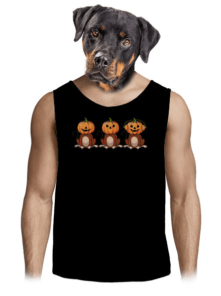 Halloween opičky pánske tielko Black