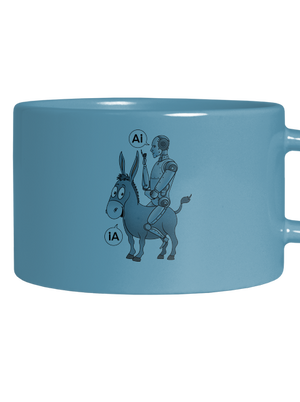 Somár a AI hrnček makronka Blue Macaron