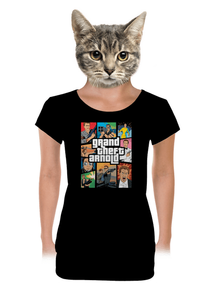 Grand Theft Arnold dámske tričko s lemom Black
