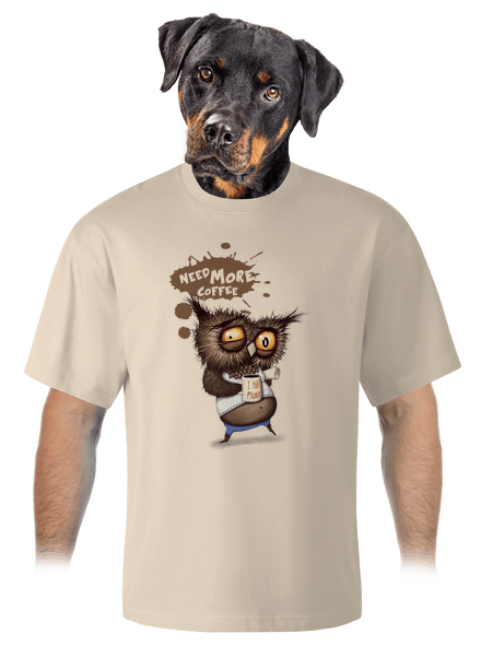 Need more coffee unisex tričko oversized Almond