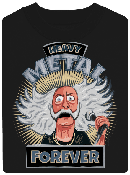 Heavy metal forever unisex mikina bez kapucne Black