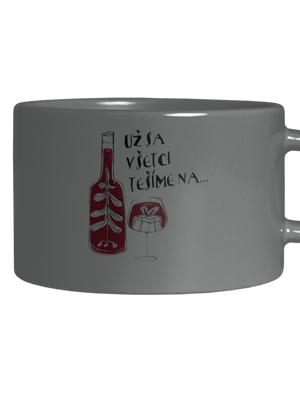 Vianoce vo víne hrnček makronka Grey Macaron