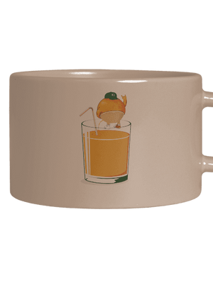 Opitý pomaranč hrnček makronka Brown Macaron