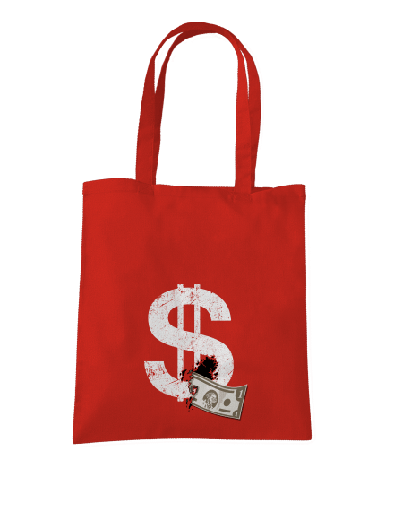 Pytel dolaru taška Bright Red