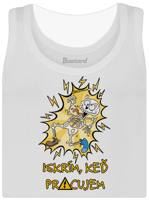 Iskrím dámske tielko klasické White