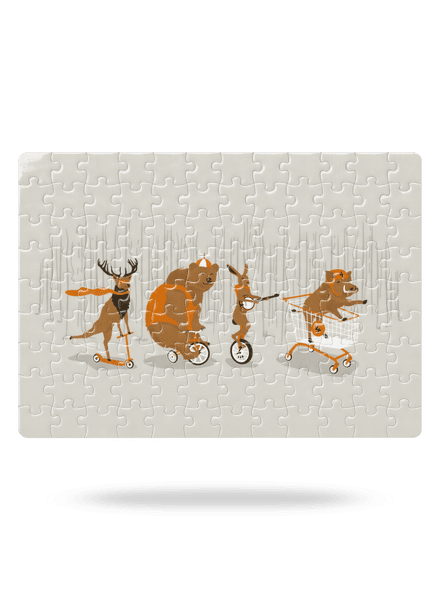 Mejdan v lese puzzle White